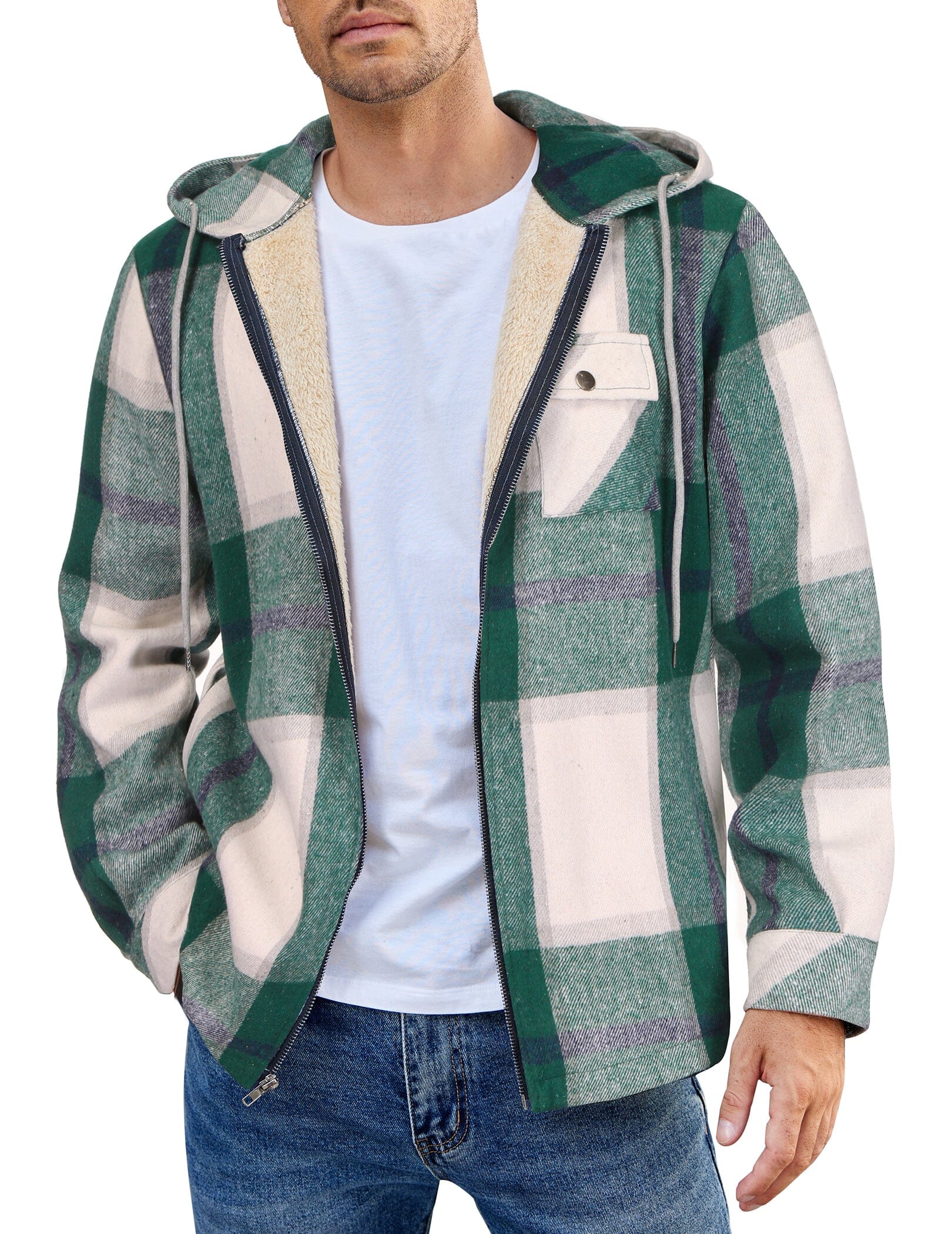 Comfy Plaid Flannel Lined Jacket