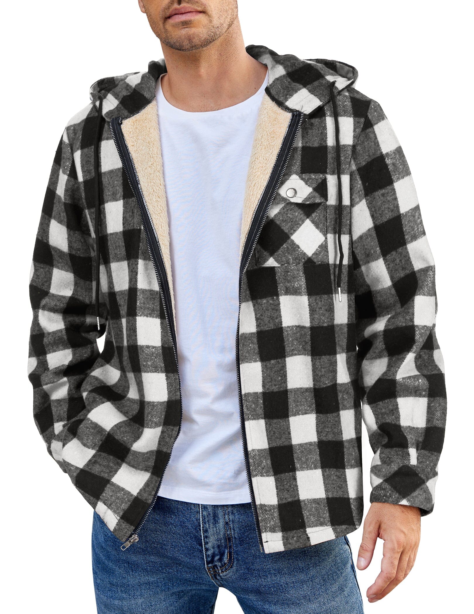 Comfy Plaid Flannel Lined Jacket
