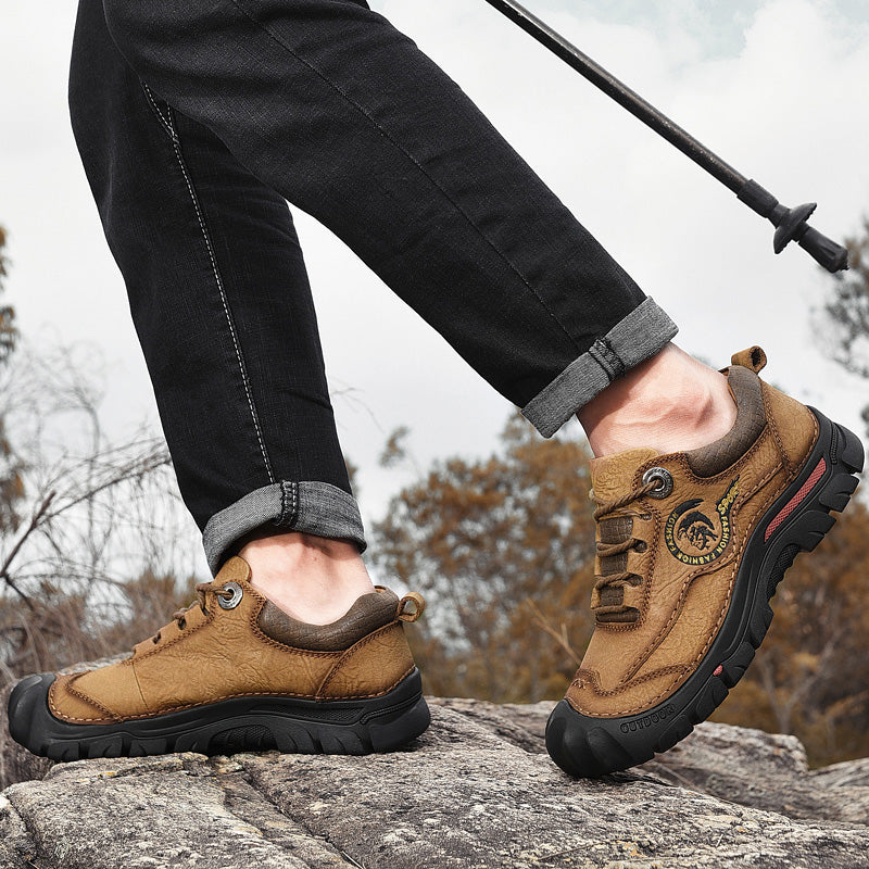 ⏰Limited-Time 70% OFF – Men’s Safety Toe Leather Work Shoes – Wide Toe, Waterproof, Slip-Resistant& All-Day Comfort