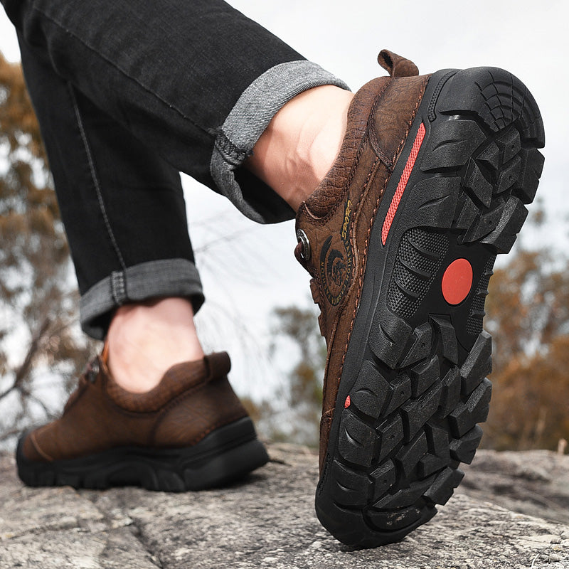 ⏰Limited-Time 70% OFF – Men’s Safety Toe Leather Work Shoes – Wide Toe, Waterproof, Slip-Resistant& All-Day Comfort