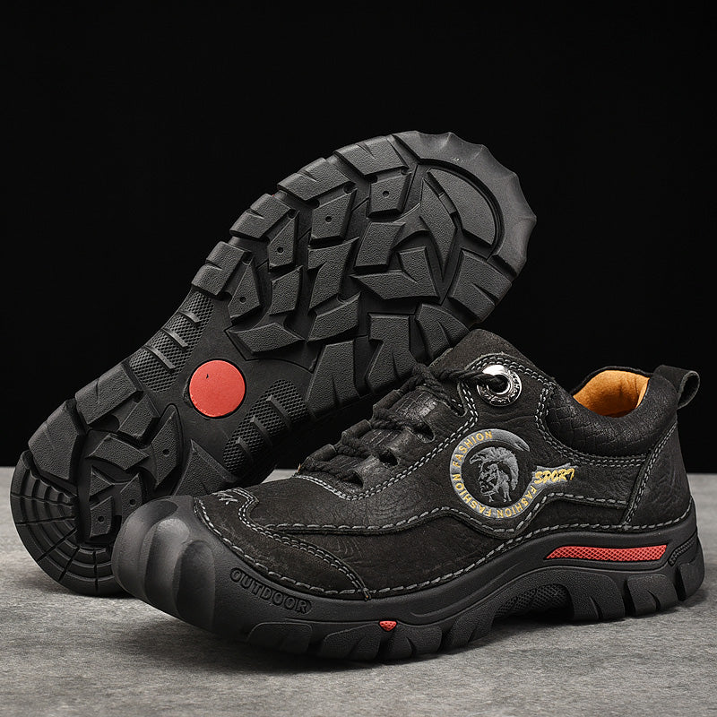 ⏰Limited-Time 70% OFF – Men’s Safety Toe Leather Work Shoes – Wide Toe, Waterproof, Slip-Resistant& All-Day Comfort