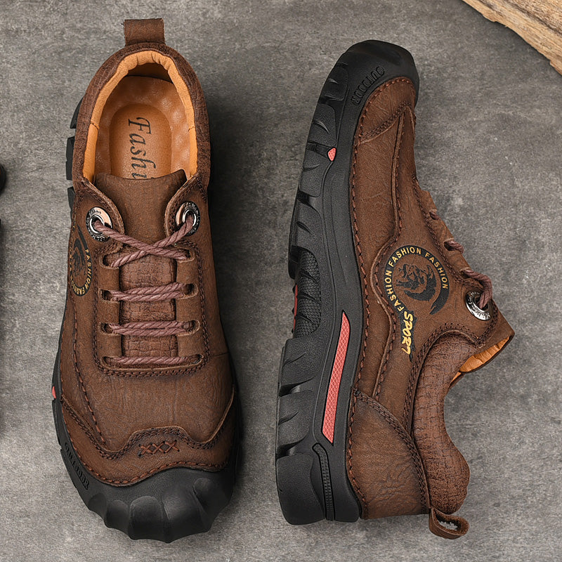 ⏰Limited-Time 70% OFF – Men’s Safety Toe Leather Work Shoes – Wide Toe, Waterproof, Slip-Resistant& All-Day Comfort