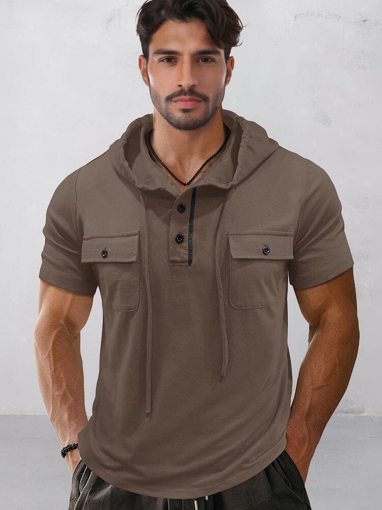 Athleisure Cargo Hooded Shirt