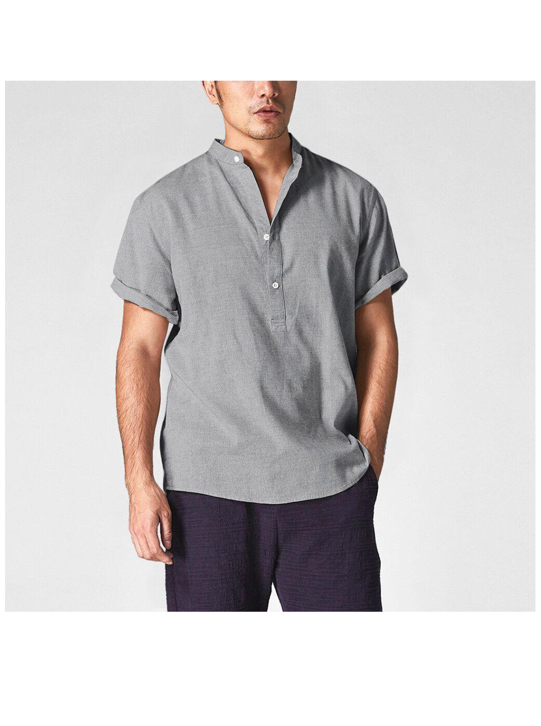 Brandon Slub Cotton And Linen Short-sleeved Shirt
