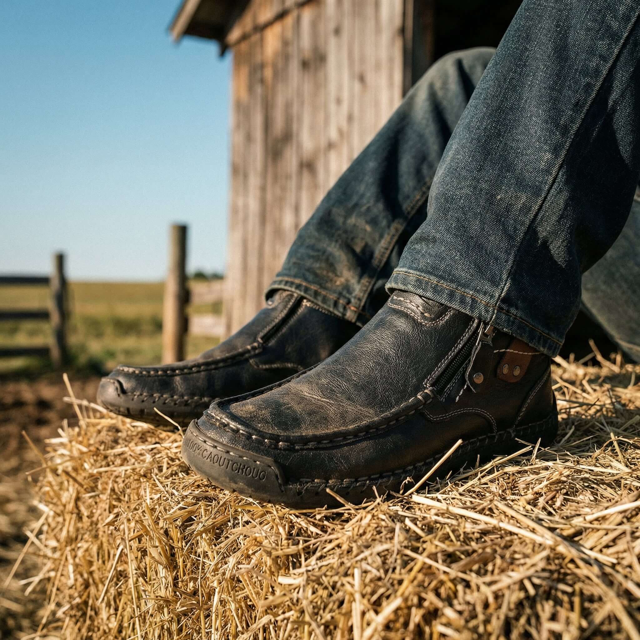 Letzter Tag: 50 % Rabatt! 🔥 Handgefertigte Vintage-Chukka-Boots aus echtem Leder für Herren – leicht und knöchelhoch.