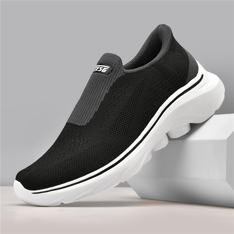 (⏰Last Day - 70% Discount🛒) Men's Lightweight Orthopedic Waterproof Arch Support Walking Shoes, Comfortable and Soft, Slip-on, Wide and Extended Design - Suitable for All Foot Types