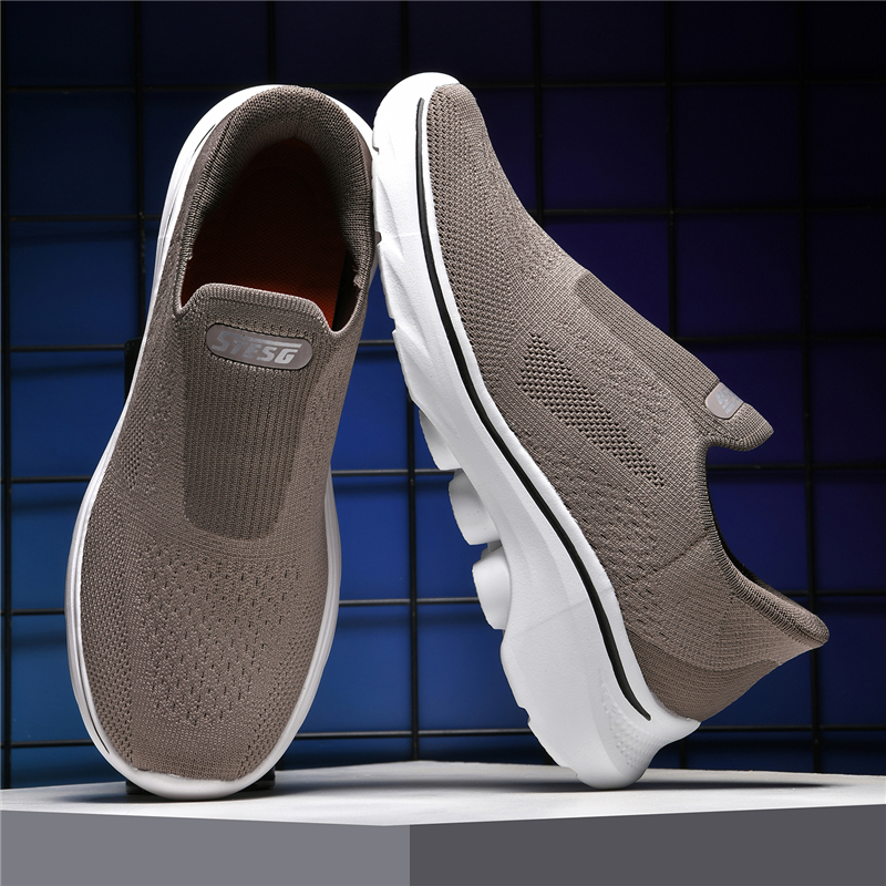 (⏰Last Day - 70% Discount🛒) Men's Lightweight Orthopedic Waterproof Arch Support Walking Shoes, Comfortable and Soft, Slip-on, Wide and Extended Design - Suitable for All Foot Types