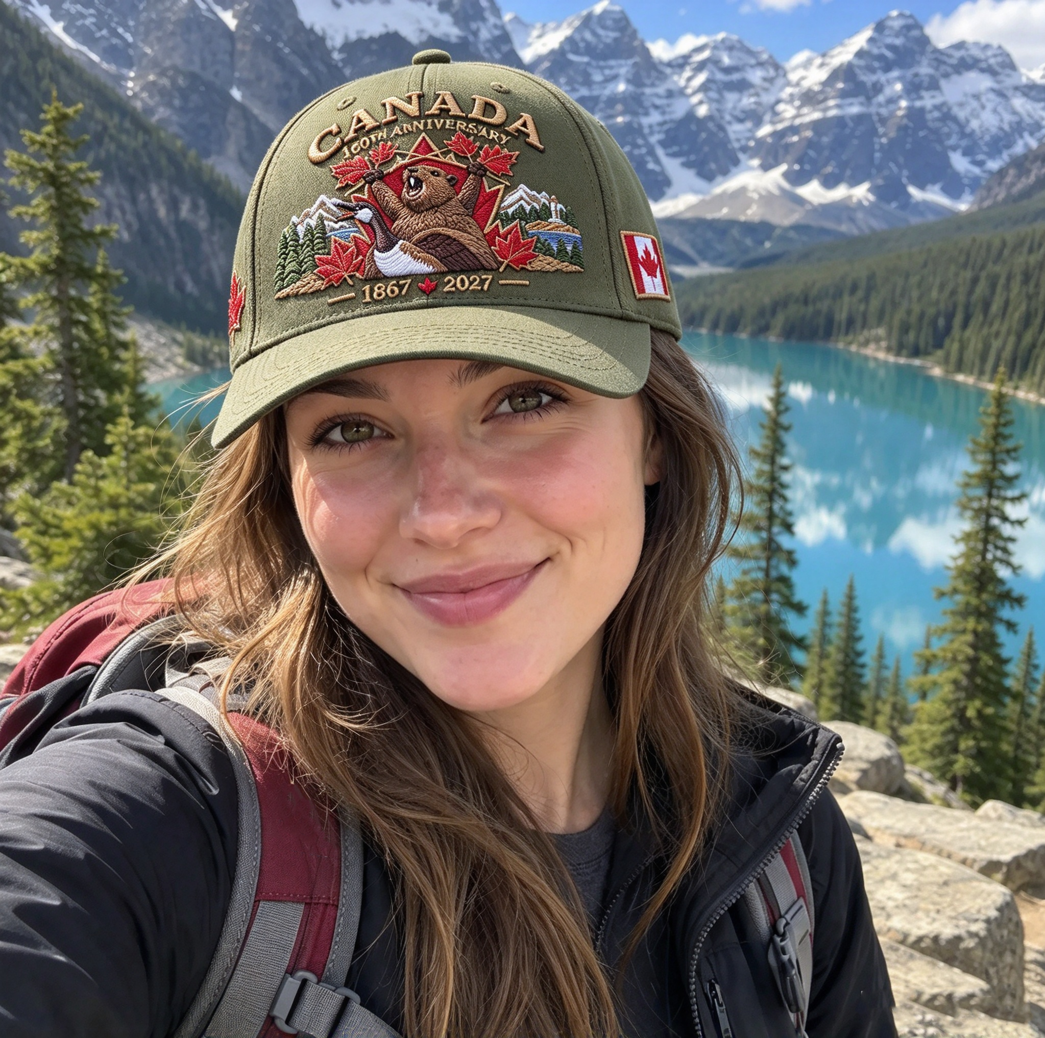 🔥🍁 Canada 160th Anniversary 1867–2027 - Premium Printed Heritage Cap Polyester • Detailed Printed • Comfortable Fit
