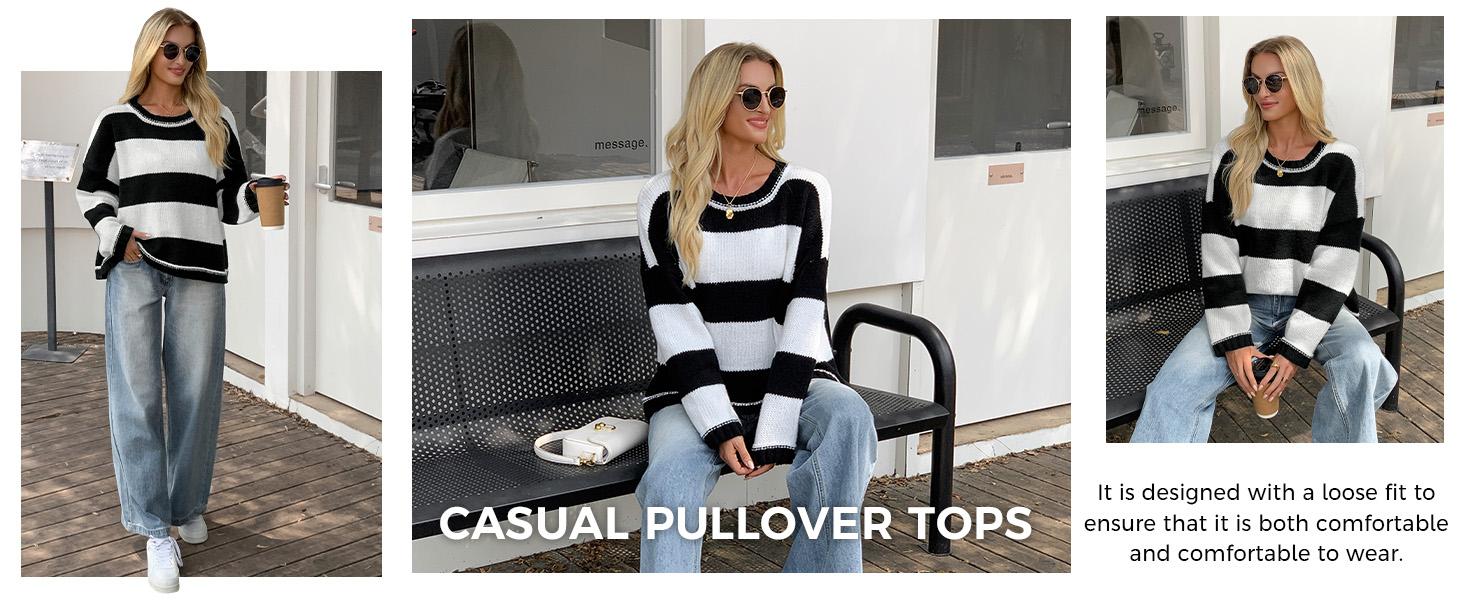 FISOEW Womens Oversized Sweaters Casual Long Sleeve Color Block Crewneck Knitted Loose Fall Pullover Tops Womenswear Knitwear Fit Comfy #TikTokShopHolidayHaul Soft Overall Everyday FISOEW Womens Oversized Sweaters Casual Long Sleeve Color Block Crewneck Knitted Loose Fall Pullover Tops Womenswear Knitwear Fit Comfy #TikTokShopHolidayHaul Soft Overall Everyday