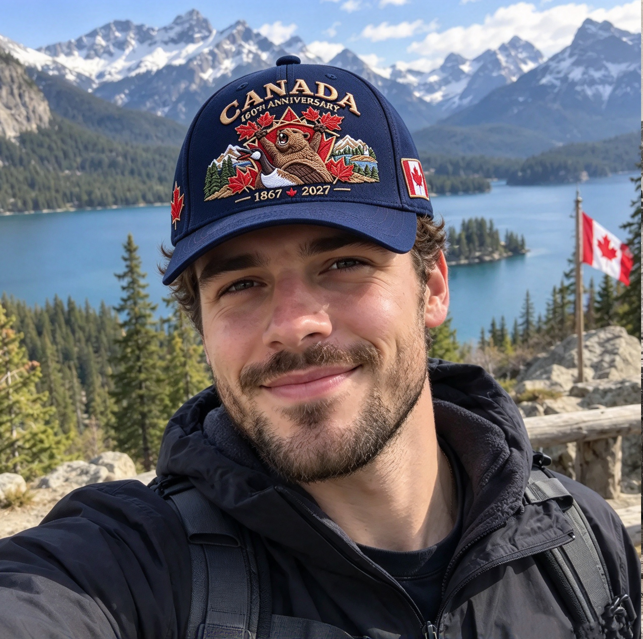 🔥🍁 Canada 160th Anniversary 1867–2027 - Premium Printed Heritage Cap Polyester • Detailed Printed • Comfortable Fit