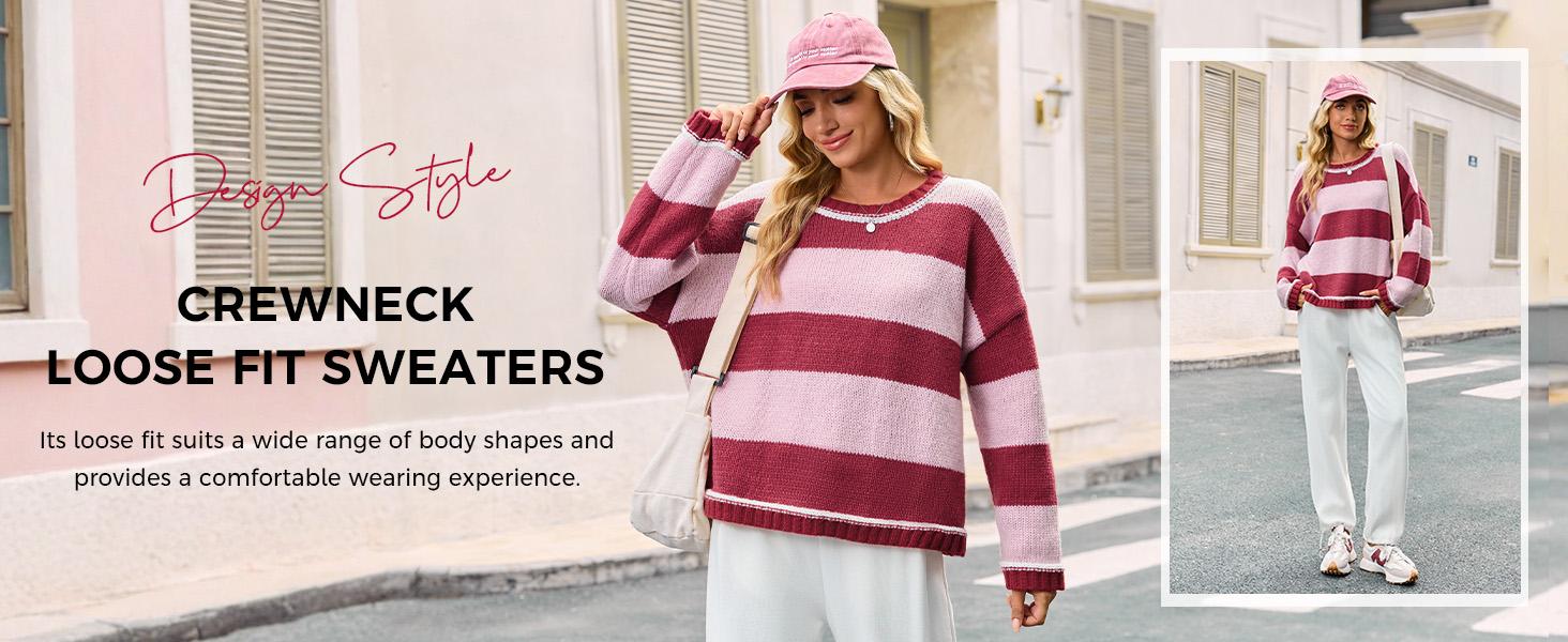 FISOEW Womens Oversized Sweaters Casual Long Sleeve Color Block Crewneck Knitted Loose Fall Pullover Tops Womenswear Knitwear Fit Comfy #TikTokShopHolidayHaul Soft Overall Everyday FISOEW Womens Oversized Sweaters Casual Long Sleeve Color Block Crewneck Knitted Loose Fall Pullover Tops Womenswear Knitwear Fit Comfy #TikTokShopHolidayHaul Soft Overall Everyday