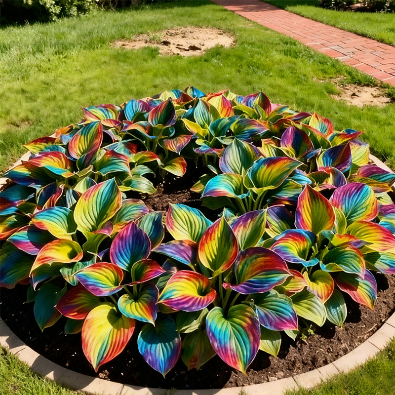 🌈« Hosta arc-en-ciel Dreamlight — Là où la nature brille dans toutes ses nuances »