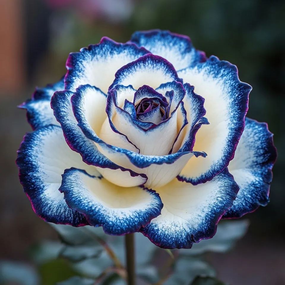 🌹Rose lune bleue rare et rose multicolore avec dentelle de pétales🌈