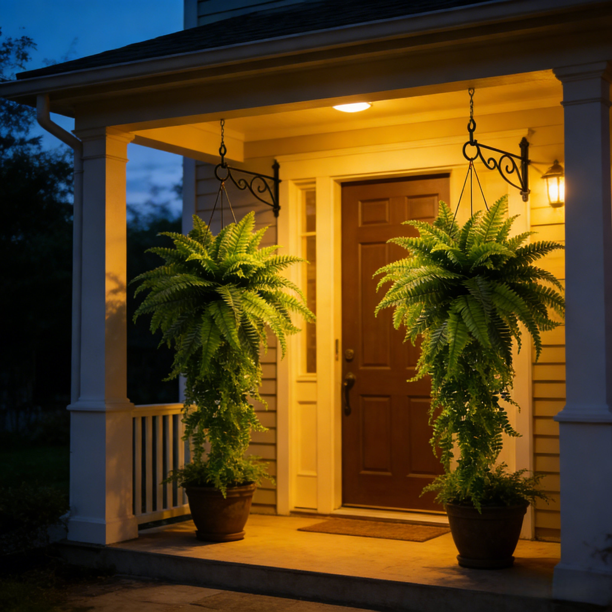 Large Artificial Boston Fern Feel Real Hanging Plants