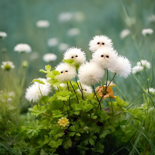 ✨Бяло цвете тип „котешко око“