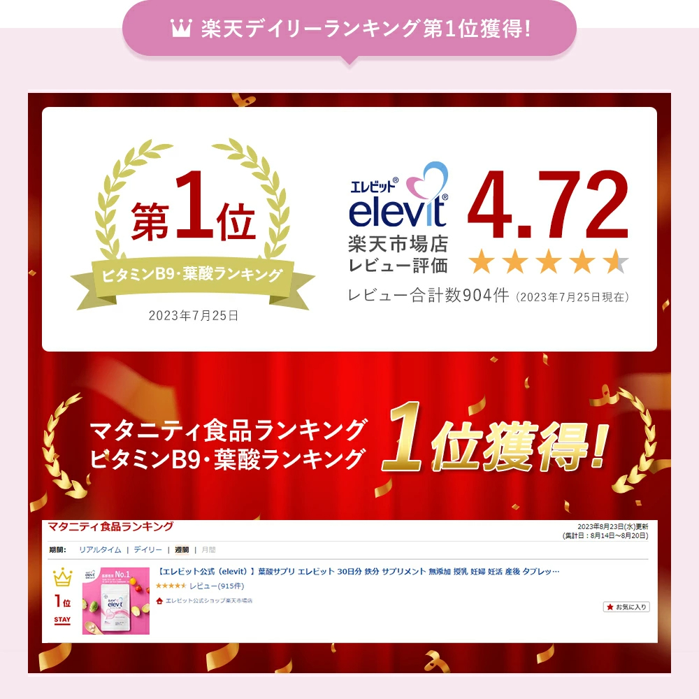 葉酸サプリ エレビット 妊活 妊婦 授乳 産後 30日分 無添加 鉄分 サプリメント 葉酸800μg カルシウム ビタミンe ビタミンd おすすめ 鉄 マタニティ ママ 妊娠 サプリ 妊活サプリ ギフト プレゼント【エレビット公式(elevit)】