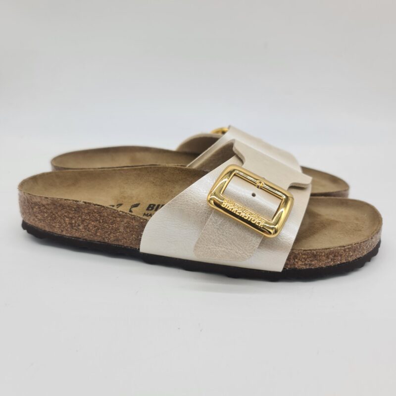Birkenstock Catalina Cushion Buckle graceful pearl white ciabatta donna