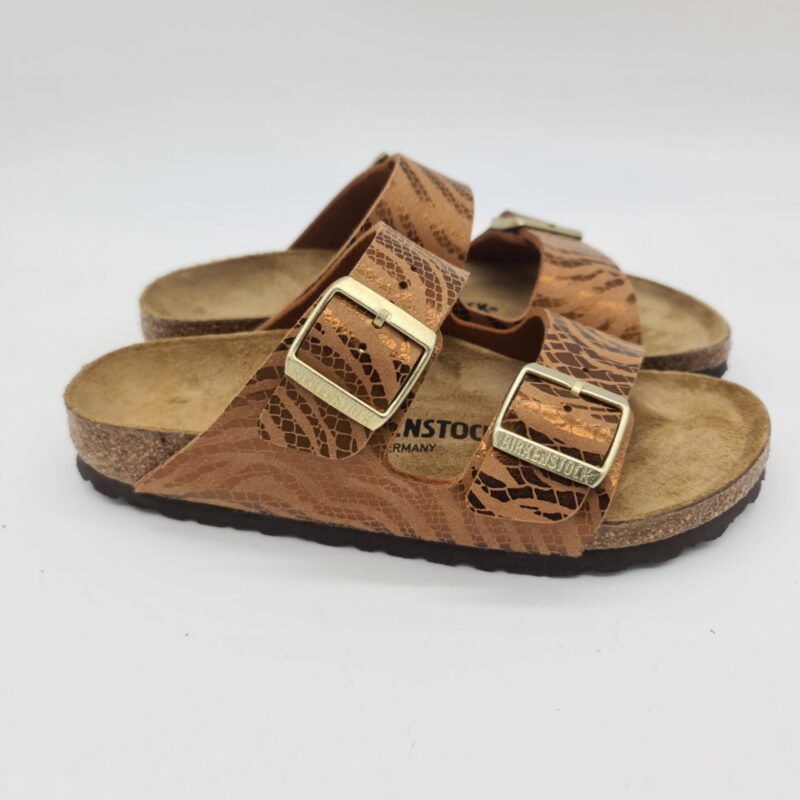 Birkenstock Arizona SYN zebra pecan ciabatta donna