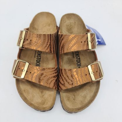 Birkenstock Arizona SYN zebra pecan ciabatta donna