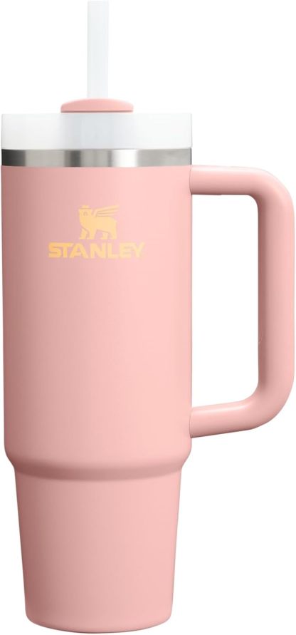STANLEY Quencher H2.0 Tumbler with Handle and Straw 30 oz | Flowstate 3-Position Lid | Cup Holder Compatible for Travel | Insulated Stainless Steel Cup | BPA-Free | Nectarine