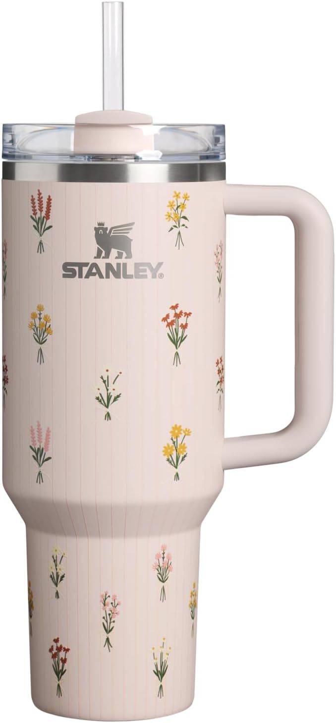 STANLEY Quencher H2.0 Tumbler with Handle and Straw 30 oz | Flowstate 3-Position Lid | Cup Holder Compatible for Travel | Insulated Stainless Steel Cup | BPA-Free | Nectarine