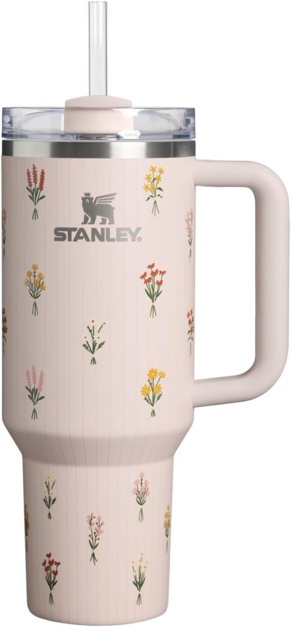 STANLEY Quencher H2.0 Tumbler with Handle and Straw 30 oz | Flowstate 3-Position Lid | Cup Holder Compatible for Travel | Insulated Stainless Steel Cup | BPA-Free | Nectarine