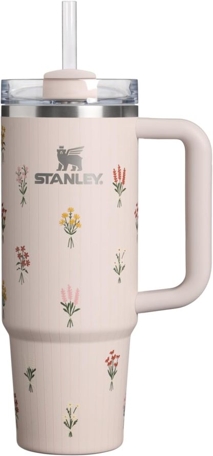STANLEY Quencher H2.0 Tumbler with Handle and Straw 30 oz | Flowstate 3-Position Lid | Cup Holder Compatible for Travel | Insulated Stainless Steel Cup | BPA-Free | Nectarine