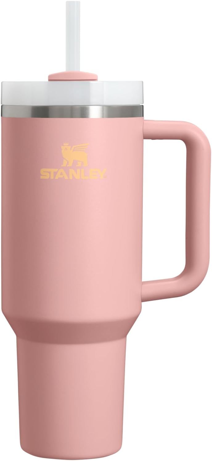 STANLEY Quencher H2.0 Tumbler with Handle and Straw 30 oz | Flowstate 3-Position Lid | Cup Holder Compatible for Travel | Insulated Stainless Steel Cup | BPA-Free | Nectarine