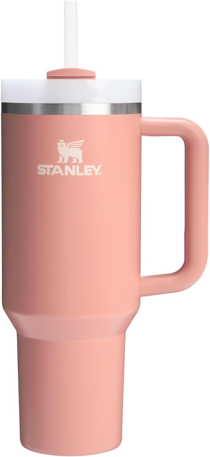 STANLEY Quencher H2.0 Tumbler with Handle and Straw 30 oz | Flowstate 3-Position Lid | Cup Holder Compatible for Travel | Insulated Stainless Steel Cup | BPA-Free | Nectarine