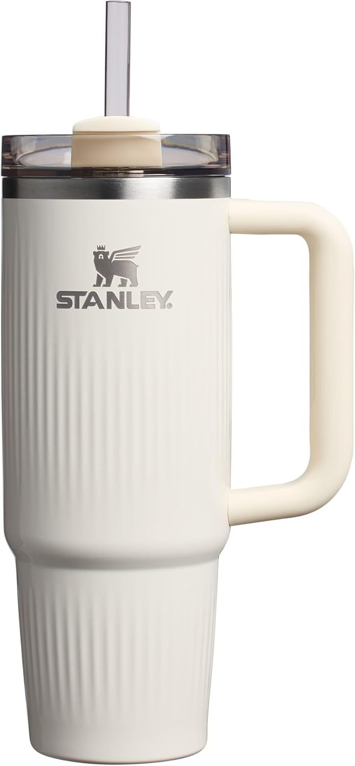 STANLEY Quencher H2.0 Tumbler with Handle and Straw 30 oz | Flowstate 3-Position Lid | Cup Holder Compatible for Travel | Insulated Stainless Steel Cup | BPA-Free | Nectarine
