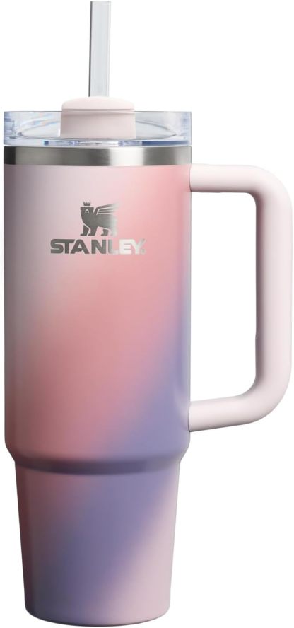 STANLEY Quencher H2.0 Tumbler with Handle and Straw 30 oz | Flowstate 3-Position Lid | Cup Holder Compatible for Travel | Insulated Stainless Steel Cup | BPA-Free | Nectarine
