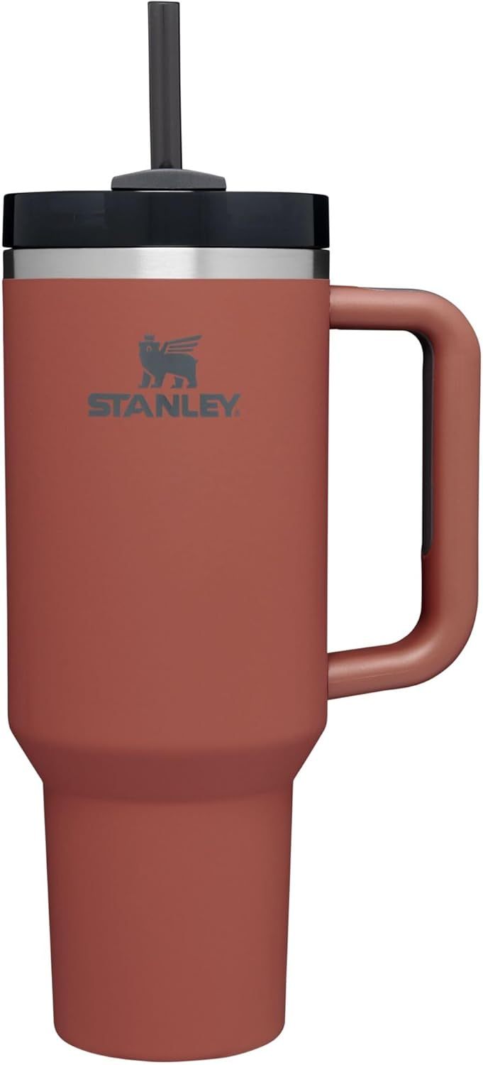STANLEY Quencher H2.0 Tumbler with Handle and Straw 30 oz | Flowstate 3-Position Lid | Cup Holder Compatible for Travel | Insulated Stainless Steel Cup | BPA-Free | Nectarine