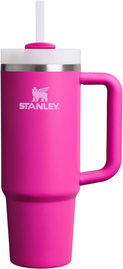STANLEY Quencher H2.0 Tumbler with Handle and Straw 30 oz | Flowstate 3-Position Lid | Cup Holder Compatible for Travel | Insulated Stainless Steel Cup | BPA-Free | Nectarine