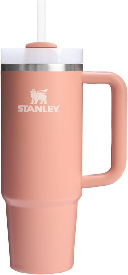 STANLEY Quencher H2.0 Tumbler with Handle and Straw 30 oz | Flowstate 3-Position Lid | Cup Holder Compatible for Travel | Insulated Stainless Steel Cup | BPA-Free | Nectarine