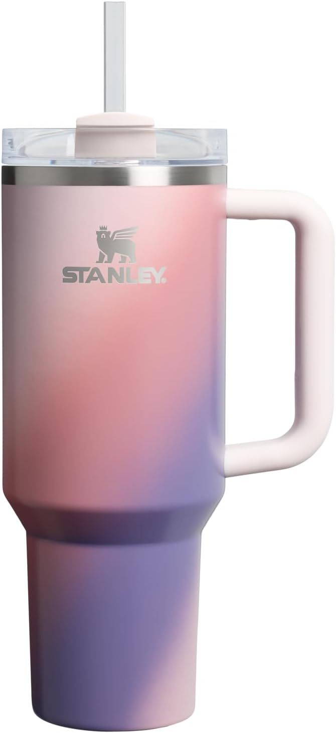 STANLEY Quencher H2.0 Tumbler with Handle and Straw 30 oz | Flowstate 3-Position Lid | Cup Holder Compatible for Travel | Insulated Stainless Steel Cup | BPA-Free | Nectarine