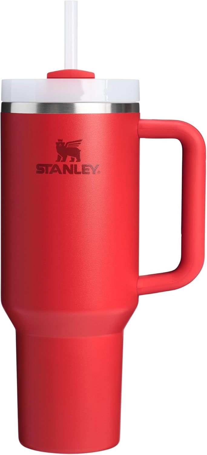 STANLEY Quencher H2.0 Tumbler with Handle and Straw 30 oz | Flowstate 3-Position Lid | Cup Holder Compatible for Travel | Insulated Stainless Steel Cup | BPA-Free | Nectarine