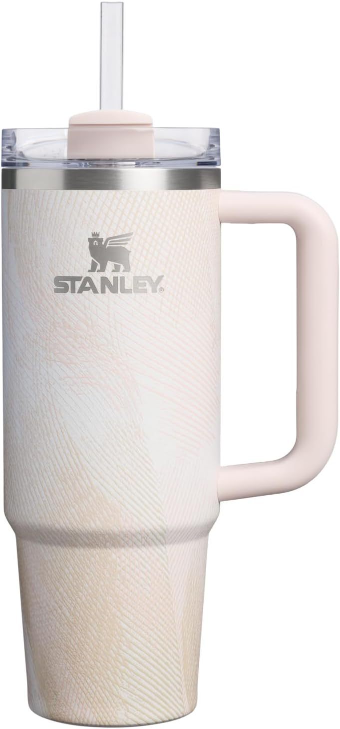 STANLEY Quencher H2.0 Tumbler with Handle and Straw 30 oz | Flowstate 3-Position Lid | Cup Holder Compatible for Travel | Insulated Stainless Steel Cup | BPA-Free | Nectarine