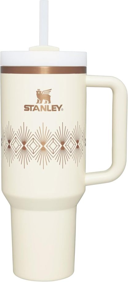 STANLEY Quencher H2.0 Tumbler with Handle and Straw 30 oz | Flowstate 3-Position Lid | Cup Holder Compatible for Travel | Insulated Stainless Steel Cup | BPA-Free | Nectarine
