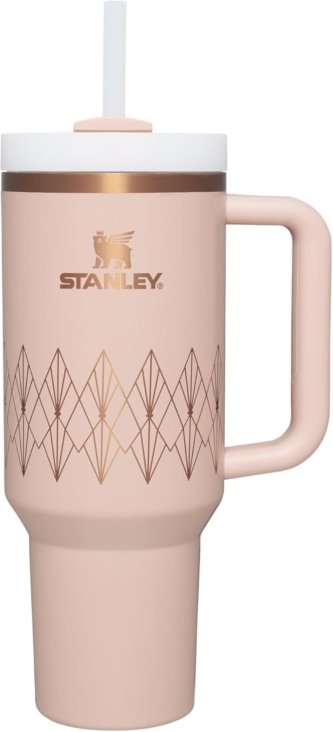 STANLEY Quencher H2.0 Tumbler with Handle and Straw 30 oz | Flowstate 3-Position Lid | Cup Holder Compatible for Travel | Insulated Stainless Steel Cup | BPA-Free | Nectarine