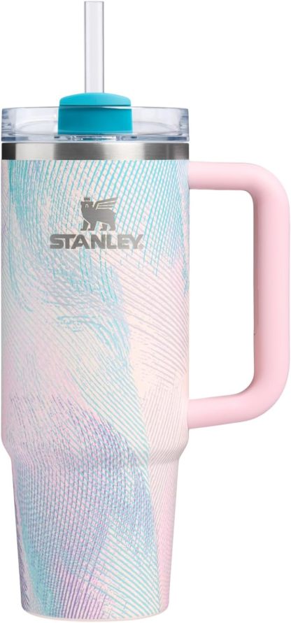 STANLEY Quencher H2.0 Tumbler with Handle and Straw 30 oz | Flowstate 3-Position Lid | Cup Holder Compatible for Travel | Insulated Stainless Steel Cup | BPA-Free | Nectarine