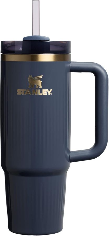 STANLEY Quencher H2.0 Tumbler with Handle and Straw 30 oz | Flowstate 3-Position Lid | Cup Holder Compatible for Travel | Insulated Stainless Steel Cup | BPA-Free | Nectarine