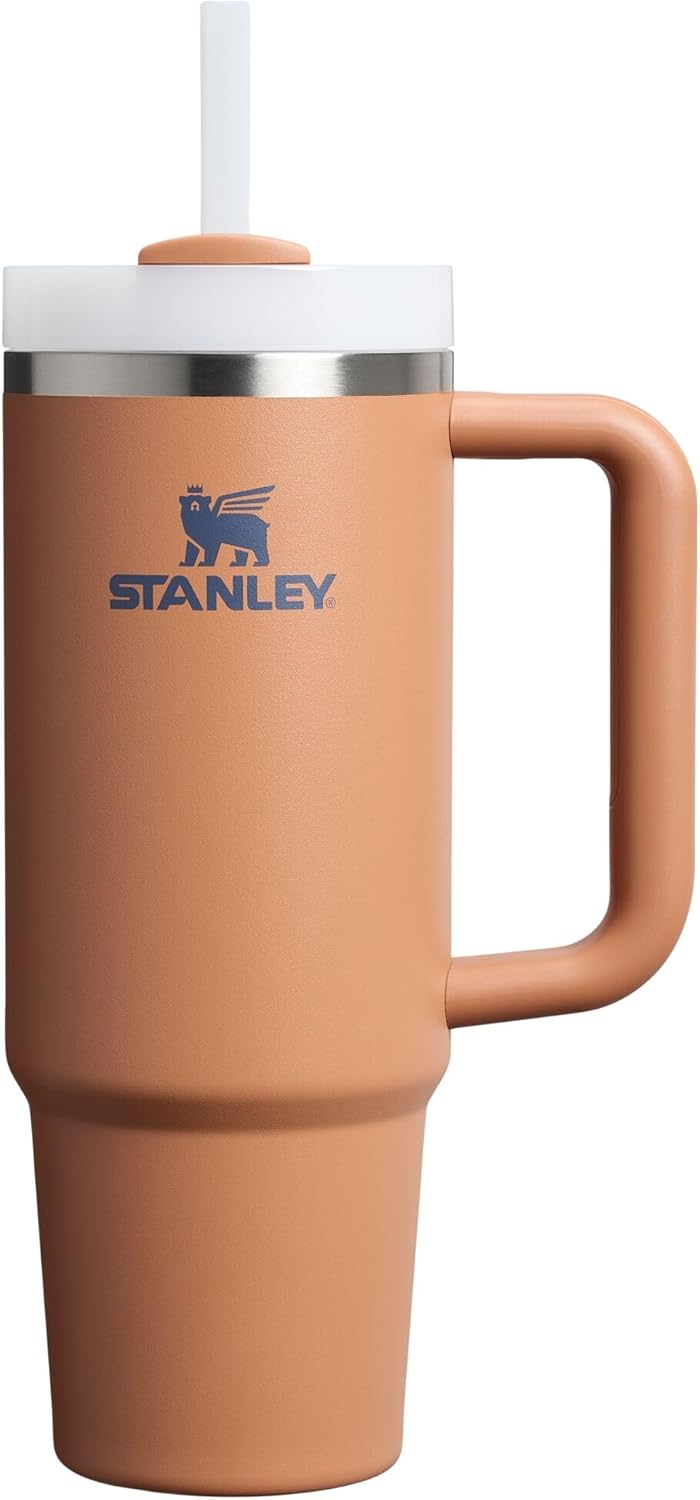 STANLEY Quencher H2.0 Tumbler with Handle and Straw 30 oz | Flowstate 3-Position Lid | Cup Holder Compatible for Travel | Insulated Stainless Steel Cup | BPA-Free | Nectarine