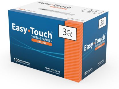EasyTouch Luer-Lock Syringe Barrel, 1ML Syringe, Pack of 100