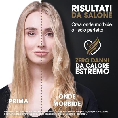 ghd Gold, Piastra Capelli Professionale per Piega Liscia e Mossa, Styler con Tecnologia Dual-Zone e Sensori Termici, Finish Morbido e Lucente da Salone, Cavo Girevole di 2.7 m