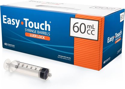 EasyTouch Luer-Lock Syringe Barrel, 1ML Syringe, Pack of 100
