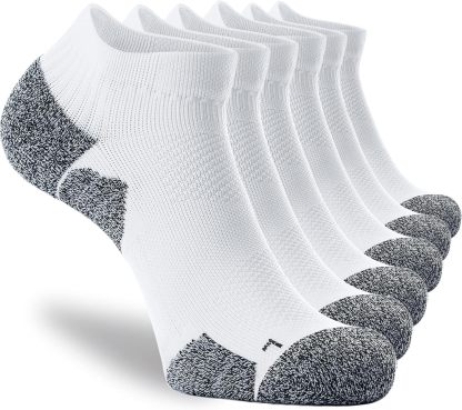 CWVLC Unisex Cushioned Compression Athletic Ankle Socks Multipack