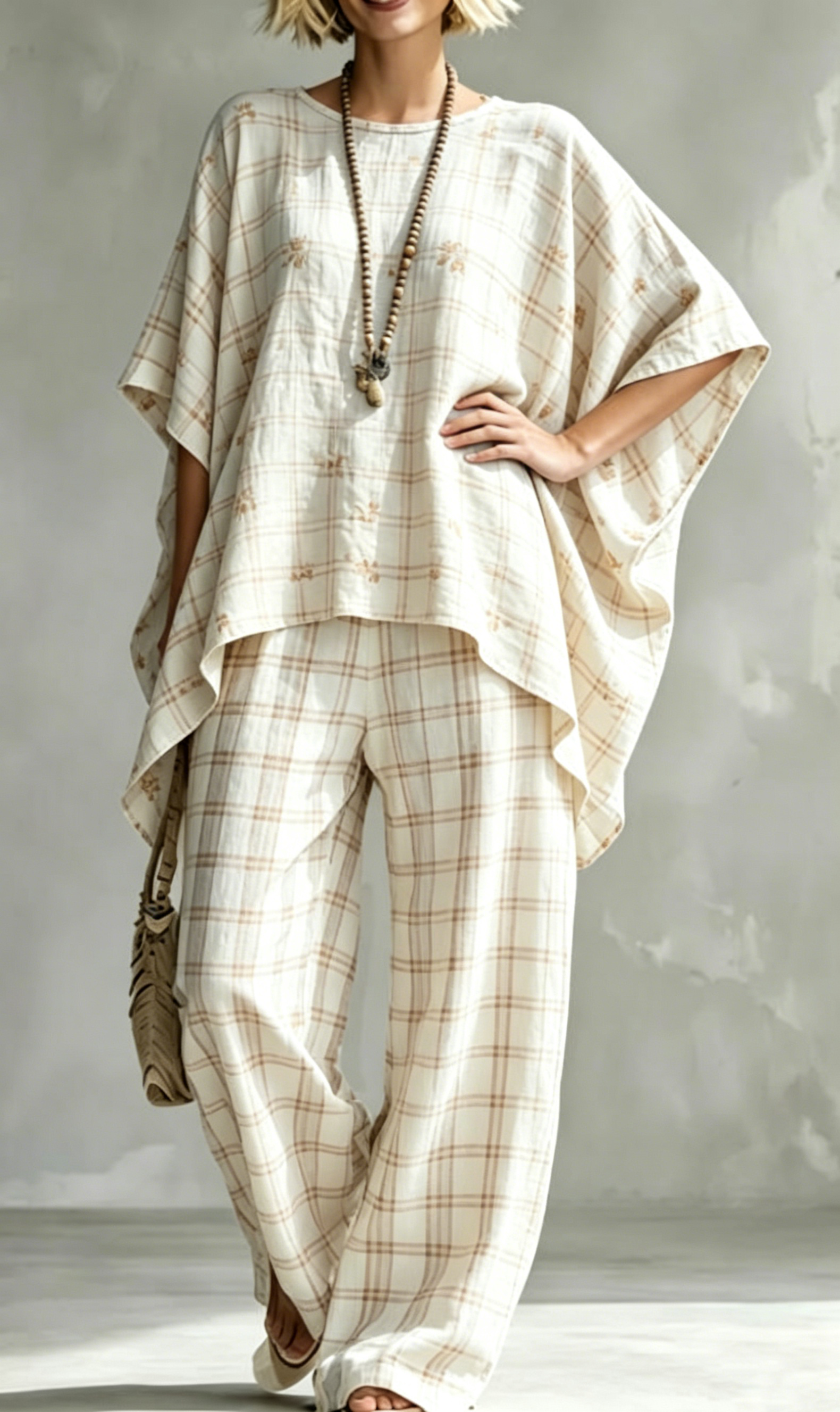 🔥 LIMITED TIME OFFER – 70% Women Relaxed Linen Stripe Wide-Leg Set