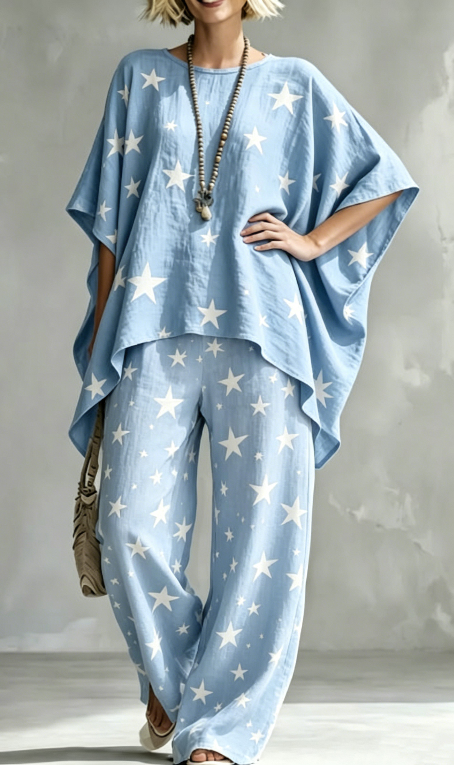 🔥 LIMITED TIME OFFER – 70% Women Relaxed Linen Stripe Wide-Leg Set