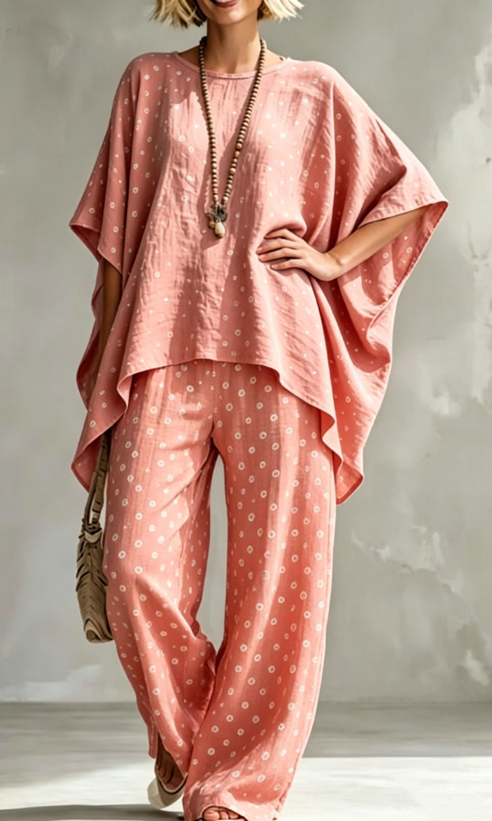 🔥 LIMITED TIME OFFER – 70% Women Relaxed Linen Stripe Wide-Leg Set