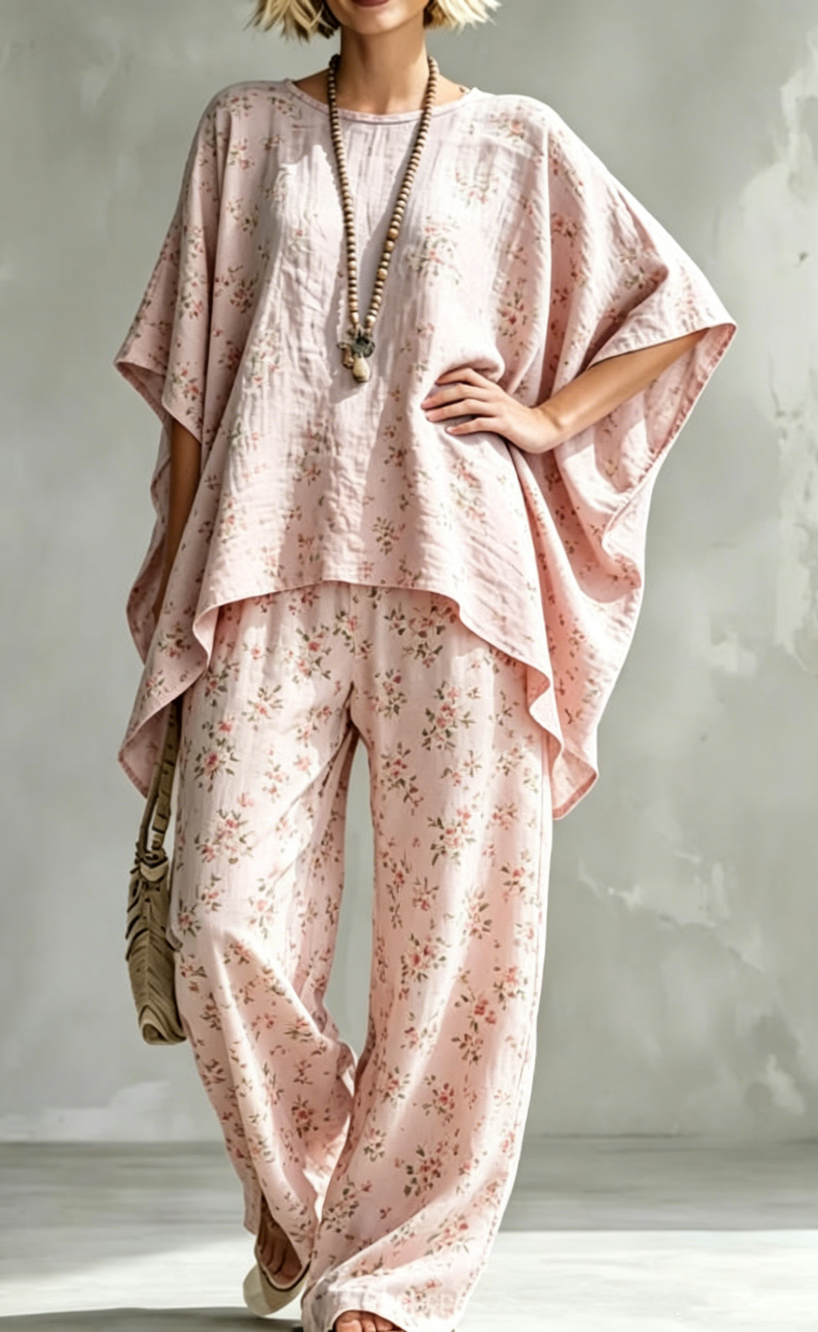 🔥 LIMITED TIME OFFER – 70% Women Relaxed Linen Stripe Wide-Leg Set